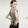 Yoga kıyafeti moda kıyafetleri seksi güzellik spor gömlek mizaç vücut geliştirme spor giyim t-shirt arka üst fitness kadın