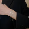 Bangle Drejew Full Rhinestones Chain Armband Justerbart för kvinnor stora fyrkantiga zirkonarmband armband 2023 Trendiga armbandsmycken