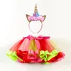 Jupes gratuites Unicorn Bandband princesse tutu jupe bébé filles vêtements arc-en-ciel pour enfants pour enfants robe de bal 230420