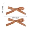 Hårtillbehör NCMAMA 2st/Set Solid Silk Ribbon Bow med klipp för flickor Bowknot Pin Barrettes Kids Headwear