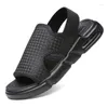 Sandales d'été 2023 chaussures pour hommes décontracté en plein Air hommes plage mode coussin d'air maille pantoufles plates Sandalia Masculina