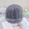 Snapbacks Style norka furt czapka ręcznie robiona prawdziwa norek futra rycerzowa ciepła zimowa futra kapelusz moda dama prawdziwa fur