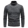 Herensweaters Herfst Winter Warme coltrui Heren Casual coltrui gebreide trui Houd mannelijke trui Gebreid wollen