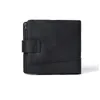 Plånböcker äkta läder män korta plånbok svart mjuk kohud manlig koppling handväska hasp liten zip mynt pocket pengar väska kort hållare