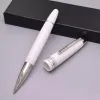 wholesale Célèbre stylo à bille roulante noir mat Gift Pen White Classique stylos d'écriture de bureau avec numéro de série