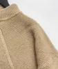 Kvinnors tröjor Kvinnor Autumn och Winter Khaki Half Turtleneck långärmad tröja