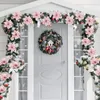 Decorazioni natalizie 5 fiori rosa scintillanti albero 14 cm decorazione floreale artificiale Happy Year 231121