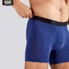 Slip 52025 Hommes Sous-Vêtements Rayé Boxers Léger Mince Pushup Séchage Rapide Refroidissement Respirant Confortable Sexy 230420