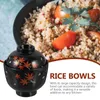 Ensembles de vaisselle, récipients à soupe avec couvercle, bols multifonctions, riz japonais, mélamine, cuisine pratique, riz