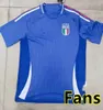 Italien Soccer Jerseys Italia 2023 2024 125th Anniversary Maglie Da Calcio Verratti Chiesa Gnonto Football Shirt Lorenzo Pinamonti Politano Grifo Fans Player