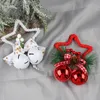 Kerstversiering decoratie vijfhoekige bel accessoires hanger DIY boom hangende strik knoop raam prop 231121