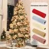 Decorações de Natal Fita Árvore Decorativa Malha Tule Rolo Tecido Pingente Feliz Decoração de Casa Presente DIY Ano 231121