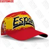 Bollmössor Spanien baseball gratis skräddarsydd namn nummer Team logotyp es hatt esp country espana rese spanska nation kungarik flagga huvudbonader