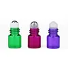 1ML 2ML Roll On Bottle Clear 4 Colors Rollon Metal Roller Ball Bottle Essential Oil Liquid fragrance Bqihe