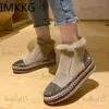 Boots 2020 botte femme 43 Winter Ankle Boots Flock Platform Snow Ladies crystal Plush Sneakers Casual Shoes Woman Footwear Botas Mujer T231121