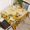 Table Cloth Sunflower Tablecloth For Square Dining Room Farmhouse Tablecloths 54 X Inch Kitchen Parties Outdoor Picnic