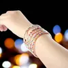 Bangle 9piece Swarkling and Jelly Tube Bracelet مجموعة مناسبة للنساء ملء السيليكون الساعات الخفيفة الوزن Girls 231121