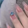 Décorations d'art d'ongle 20pc japonais zircon ongles anneau charme avec grand diamant cristal décor 10 * 16mm 3D alliage paillettes anneaux ongles conseils bricolage accessoires 7mm 231121