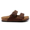 Sandales Arizona glisses Birks Stock Men Men de femmes Birko-Flor Nubuck Leather sabots Mocha Beach Chaussures Plateforme de curseur extérieur Sandale