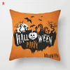 Funda de almohada con estampado de Halloween, funda de cojín de calabaza, estilo sofá, clips de almohada, tiro bonito para el hogar