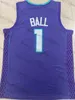 Stitched 2023 Basketball LaMelo Ball Jerseys Retro Mesh Muggsy Bogues 1 Larry Johnson 2 Alonzo Mourning 33 Men Youth Kids Embroidery