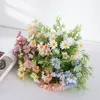 Decorative Flowers Artificial Flower DIY Bouquet Pography Props 7 Fork 14 Heads Sunflower Combination Table Decoration