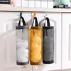 Förvaringspåsar hem livsmedelsväska hållare väggmontering extraherbar plast dispenser hängande skräp skräp köksarrangör