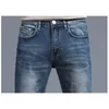 Jeans pour hommes rétro Stretch mince hiver épais polaire mode rue Denim pantalon mâle en peluche maigre Hip Hop pantalon 231120