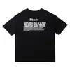 デザイナーファッション服Tシャツ高品質のトレンドブランドRHUDEキャラクター抽象ゆるいTシャツカップルメンズアレイトップスコットンストリートウェア61E3