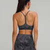 Roupa de Yoga Lunuwomen Tie Dye Impresso Terno Dupla Face Escovado Y Sutiã Cinto Fino Cinta Traseira Esportes Femininos Roupa Interior Apertada