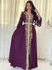 Plusstorlekar Eid muslimsk festklänning för kvinnor abaya embrowery jalabiya marocko abayas kaftan islam vestidos arab long robe 231121