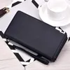 Cartera Original de lujo para hombre, cartera de negocios con cremallera, monedero de cuero PU para hombre, moda masculina, titular de la identificación, bolsillo para teléfono