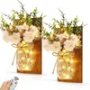 Party Decoration 2 Set Handmade Wall Mason Jar SCONCES Art Hanging Design met afstandsbediening LED Fairy Lights Home Decor Living Room Light