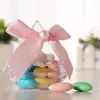 Jewelry Pouches European Diamond Shape Hollow Candy Box Handmade Bow Transparent Wedding Decoration Christmas Gifts