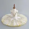 Stage Wear Style Tutu di balletto professionale Costumi con applicazioni di pizzo per ragazze adulte che ballano bambini Ballerina abito a pieghe