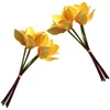 Dekorativa blommor Simulering Flower Decors Fall Silk Orchids Faux Arrangement Artificial Bouquet Accessories of Home