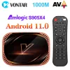 Vontar X4 Akıllı TV Kutusu Android 11 Amlogic S905X4 4GB 128G 32GB 64GB WiFi BT AV1 Medya Oyuncu TVBOX 4K 1000m Set Üst Kutu Zz