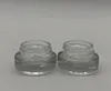 500 x 3G Bottle Traval Small Cream Make -up glazen pot met aluminium deksels Wit PE Pad 3cc 1/10oz Cosmetische verpakking Glass Jar