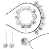 Feestdecoratie 1 set meid ketting armband vrouwen disco ball juwelen haak oorbellen kostuumaccessoires haak