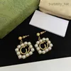 Designer Letter Earring Stud for Women Fashion Earrings Diamonds Guldörhängen Lyxiga smycken Mens Hoop Earring Studs 2208041D med