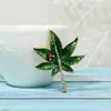 Pins Brooches Rinhoo Vintage Painting Enamel Maple Leaf Brooches Pins For Women Girls Exquisite Rhinestone Maple Leaves Badge Fashion Jewelry Z0421