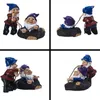 Garden Decorations Climbing Gnomes For Tree Outdoor Decor Stump Cute Funny On Branche