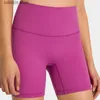 Yoga outfit Abs loli ingen front söm hög midja yogakort tätt kvinnor 6 '' insam fitness atletisk träning löpning shorts med inre fickan t230421