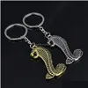 Nyckelringar Lanyards dubbelsidig Mustang Car Metal Keychain Key Ring Chain Pendant for Advertising Vehicle Custom Accessories219B D DH6V4