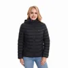 Trenchs de femmes Manteaux à capuche chauffants électriques 21 zones de chauffage Veste rechargeable légère Manteau d'hiver plus chaud pour hommes femmes