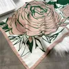 90x90cm retro ontwerper Bloemprint Bloem Silk Sjalf Hoofdband voor vrouwen Mode Lange handgreep Bag sjaals Paris Schouder Tote Bagage Lintkop Wraps Fashion Style