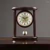 Horloges de table horloge en bois ornement bureau alarme à piles silencieux bureau salon intérieur décor à la maison