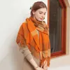 deqing siyue 2023新しい濃厚な温かい模倣カシミアチェッカープリント秋と冬の女性のためのスカーフ
