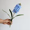 Dekorativa blommor Heminredning Arrangemang Filler Real Touch Office Table Artificial Hyacinth Violet Flower Branch Wedding Decoration