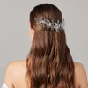 Moda colore argento pettine per capelli da sposa vite fiore foglia copricapo da sposa accessori per capelli fatti a mano da donna